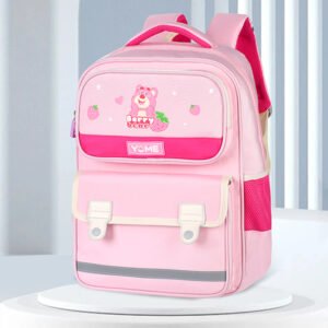 YOME Strawberry Bear Spine Support School Bag